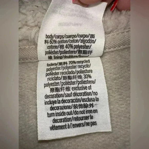 Victoria's Secret Pink Everyday Lounge Campus Pullover Hoodie Color Ivory Medium - Picture 6 of 8